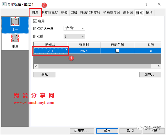 Origin2021繪圖時如何設(shè)置坐標軸斷點？插圖12