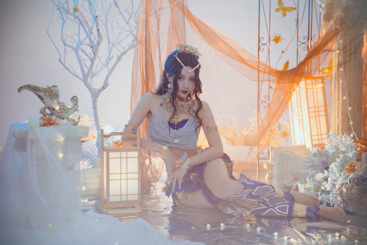 如月灰《永劫無(wú)間》迦南花無(wú)痕cosplay插圖3