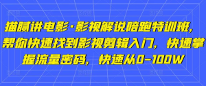 貓膩講電影?影視解說陪跑特訓(xùn)班，幫你快速入門影視剪輯，掌握流量密碼百度網(wǎng)盤插圖