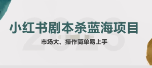 拆解小紅書藍(lán)海賽道：劇本殺副業(yè)項(xiàng)目，玩法思路教程百度網(wǎng)盤插圖