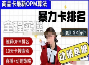 《抖店OPM排名最新玩法+動銷服務(wù)》抖音小店商品卡OPM算法破解玩法百度網(wǎng)盤插圖