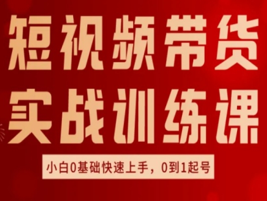 短視頻帶貨實戰(zhàn)訓練課，好物分享實操，小白0基礎(chǔ)快速上手，0到1起號插圖